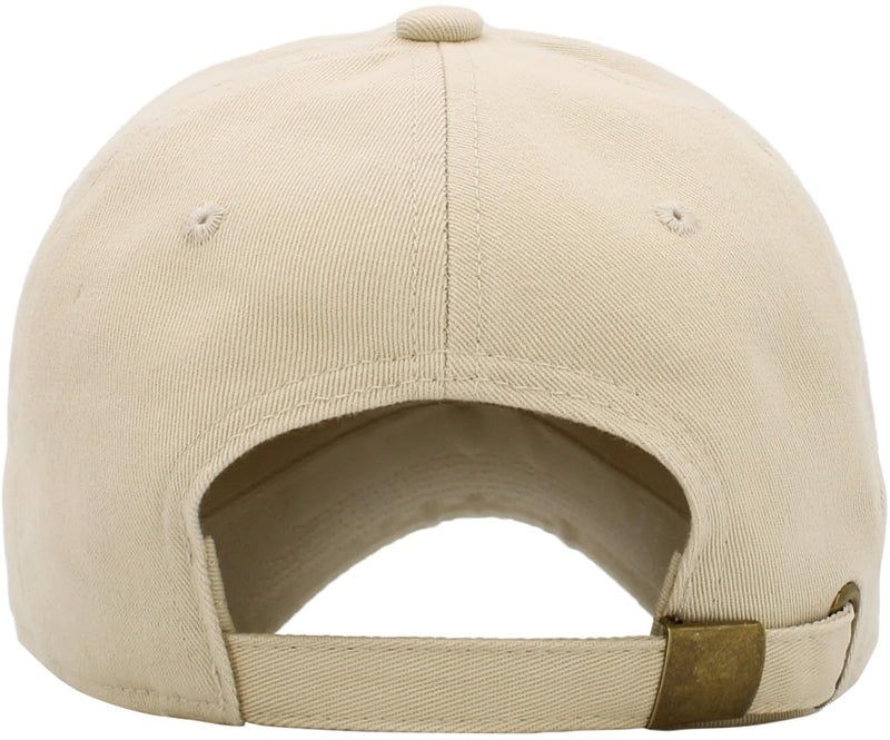 KBETHOS KB-LOW IVO Classic Cotton Dad Hat Adjustable Plain Cap. Polo Style Low Profile (Unstructured) (Classic) Ivory Adjustable - Image 3